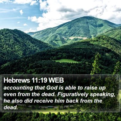 Hebrews 11:19 WEB Bible Verse Image