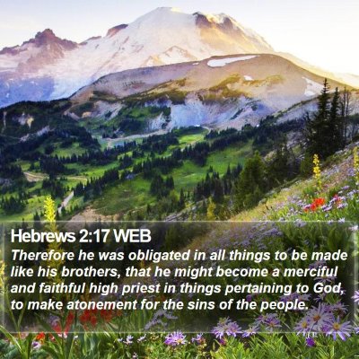 Hebrews 2:17 WEB Bible Verse Image