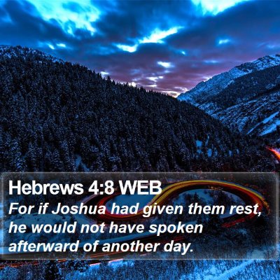 Hebrews 4:8 WEB Bible Verse Image