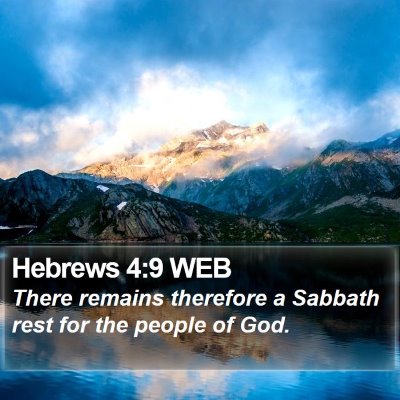 Hebrews 4:9 WEB Bible Verse Image