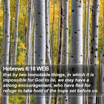 Hebrews 6:18 WEB Bible Verse Image