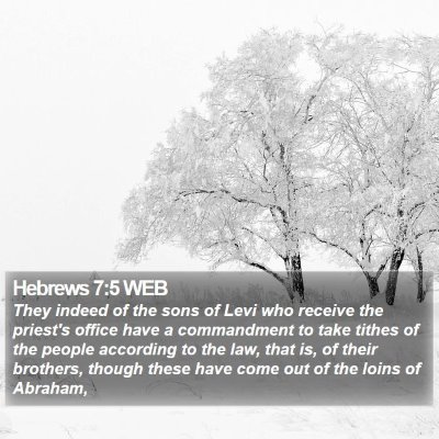 Hebrews 7:5 WEB Bible Verse Image
