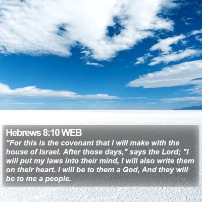 Hebrews 8:10 WEB Bible Verse Image