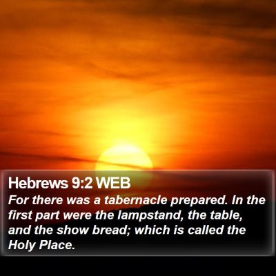 Hebrews 9:2 WEB Bible Verse Image