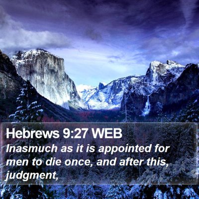 Hebrews 9:27 WEB Bible Verse Image