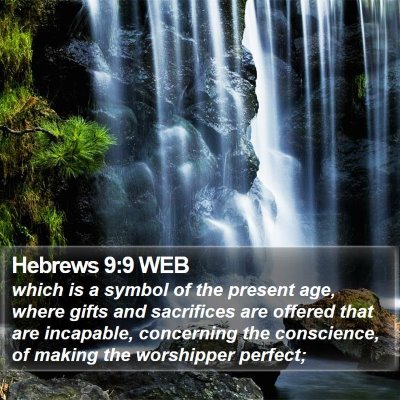 Hebrews 9:9 WEB Bible Verse Image