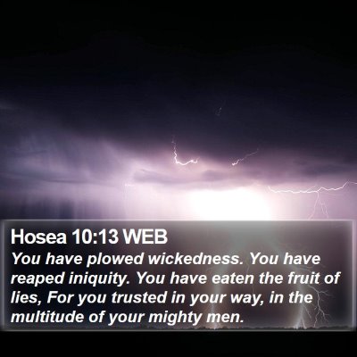 Hosea 10:13 WEB Bible Verse Image