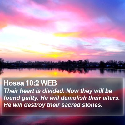 Hosea 10:2 WEB Bible Verse Image