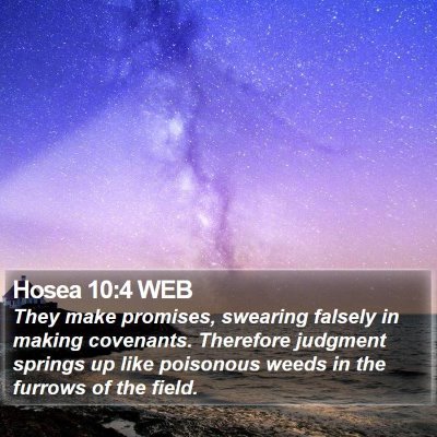 Hosea 10:4 WEB Bible Verse Image