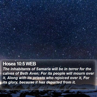 Hosea 10:5 WEB Bible Verse Image