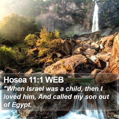 Hosea 11:1 WEB Bible Verse Image