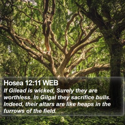 Hosea 12:11 WEB Bible Verse Image