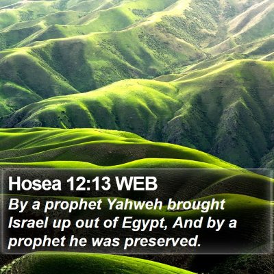 Hosea 12:13 WEB Bible Verse Image