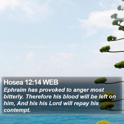 Hosea 12:14 WEB Bible Verse Image