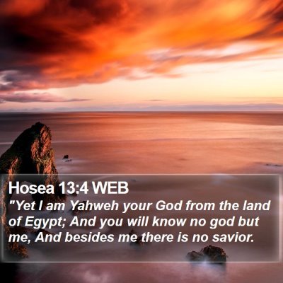 Hosea 13:4 WEB Bible Verse Image