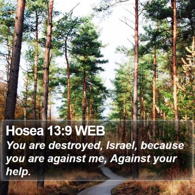 Hosea 13:9 WEB Bible Verse Image