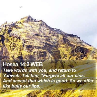 Hosea 14:2 WEB Bible Verse Image