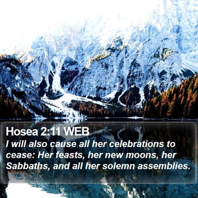 Hosea 2:11 WEB Bible Verse Image