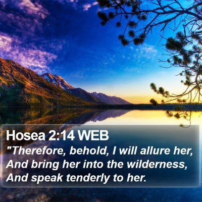 Hosea 2:14 WEB Bible Verse Image
