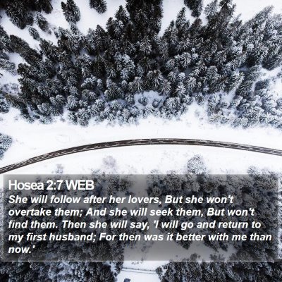 Hosea 2:7 WEB Bible Verse Image
