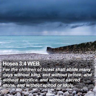 Hosea 3:4 WEB Bible Verse Image