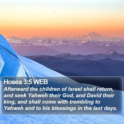 Hosea 3:5 WEB Bible Verse Image