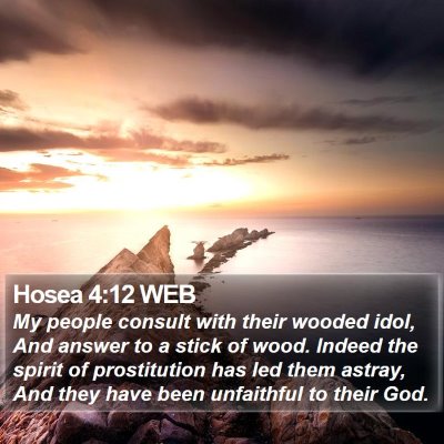 Hosea 4:12 WEB Bible Verse Image