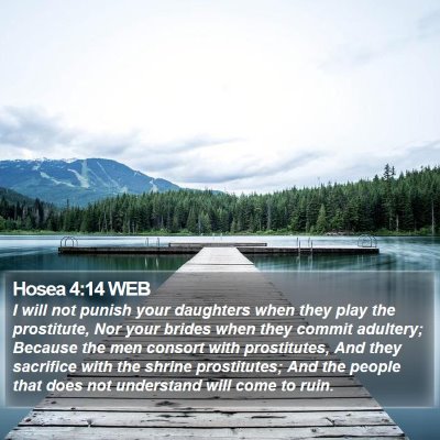 Hosea 4:14 WEB Bible Verse Image