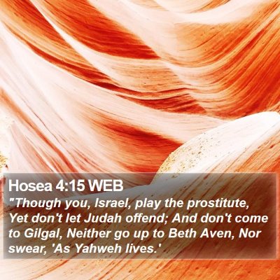 Hosea 4:15 WEB Bible Verse Image