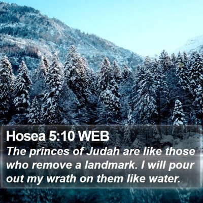 Hosea 5:10 WEB Bible Verse Image