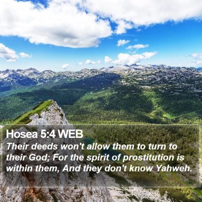 Hosea 5:4 WEB Bible Verse Image