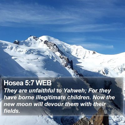 Hosea 5:7 WEB Bible Verse Image