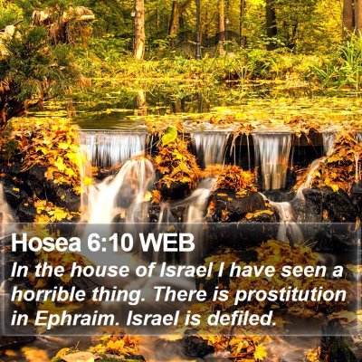 Hosea 6:10 WEB Bible Verse Image