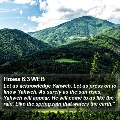 Hosea 6:3 WEB Bible Verse Image