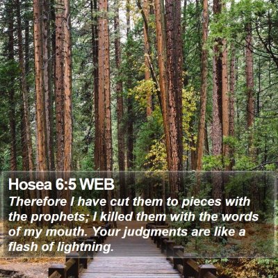 Hosea 6:5 WEB Bible Verse Image