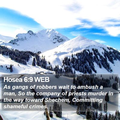 Hosea 6:9 WEB Bible Verse Image
