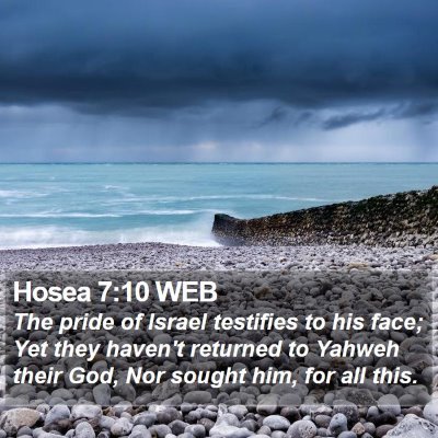 Hosea 7:10 WEB Bible Verse Image