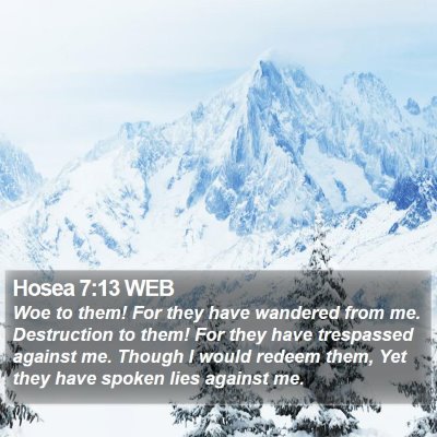 Hosea 7:13 WEB Bible Verse Image