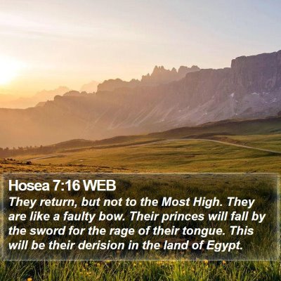 Hosea 7:16 WEB Bible Verse Image