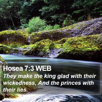 Hosea 7:3 WEB Bible Verse Image