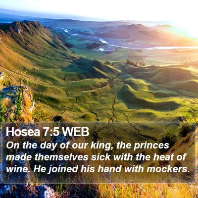 Hosea 7:5 WEB Bible Verse Image