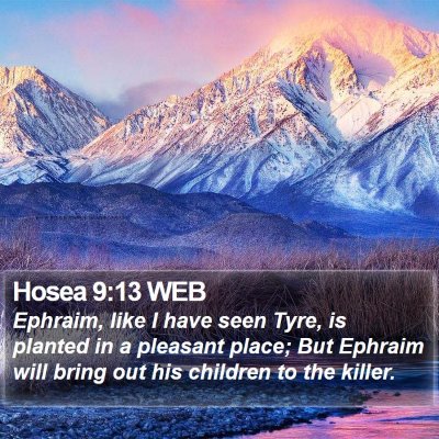 Hosea 9:13 WEB Bible Verse Image
