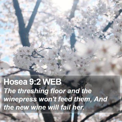 Hosea 9:2 WEB Bible Verse Image