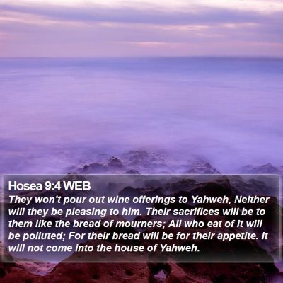 Hosea 9:4 WEB Bible Verse Image