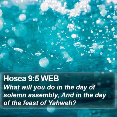 Hosea 9:5 WEB Bible Verse Image