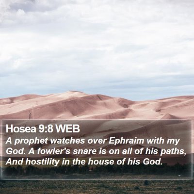 Hosea 9:8 WEB Bible Verse Image