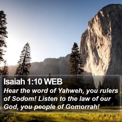 Isaiah 1:10 WEB Bible Verse Image