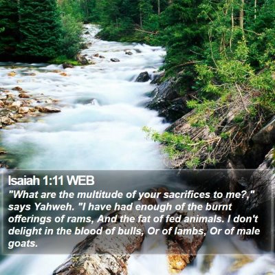 Isaiah 1:11 WEB Bible Verse Image