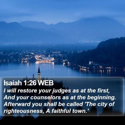 Isaiah 1:26 WEB Bible Verse Image