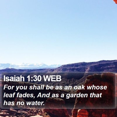 Isaiah 1:30 WEB Bible Verse Image